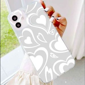 🚫SOLD🚫 New Heart Pattern Clear Phone Case iPhone 13Pro Max